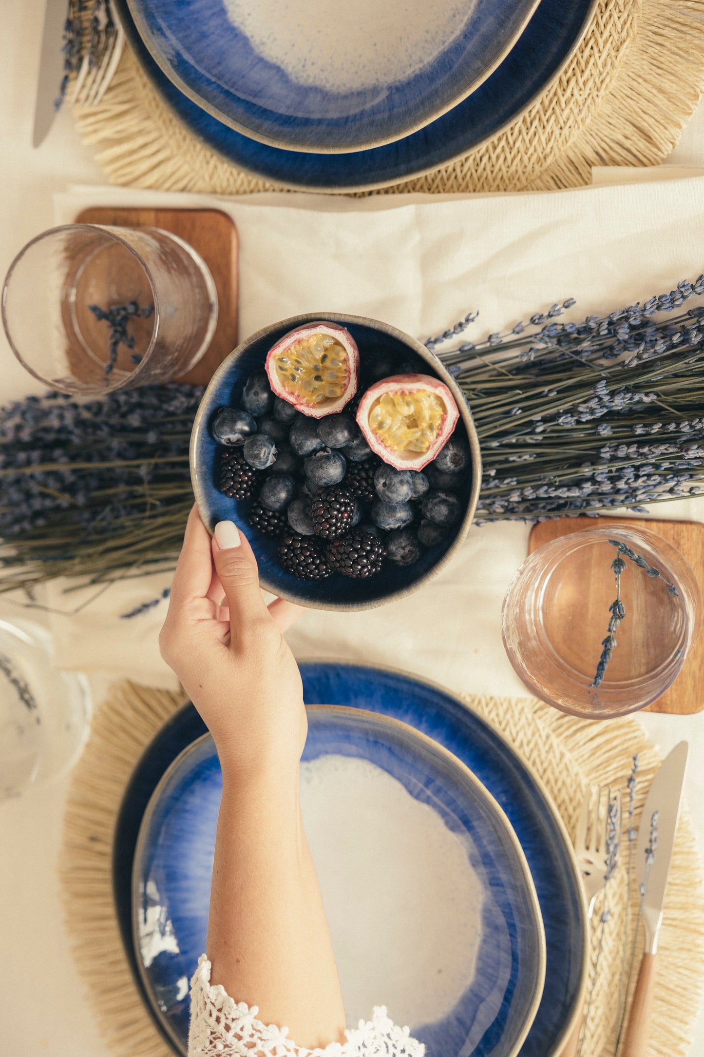 Plates & bowls set Maré 24 pieces